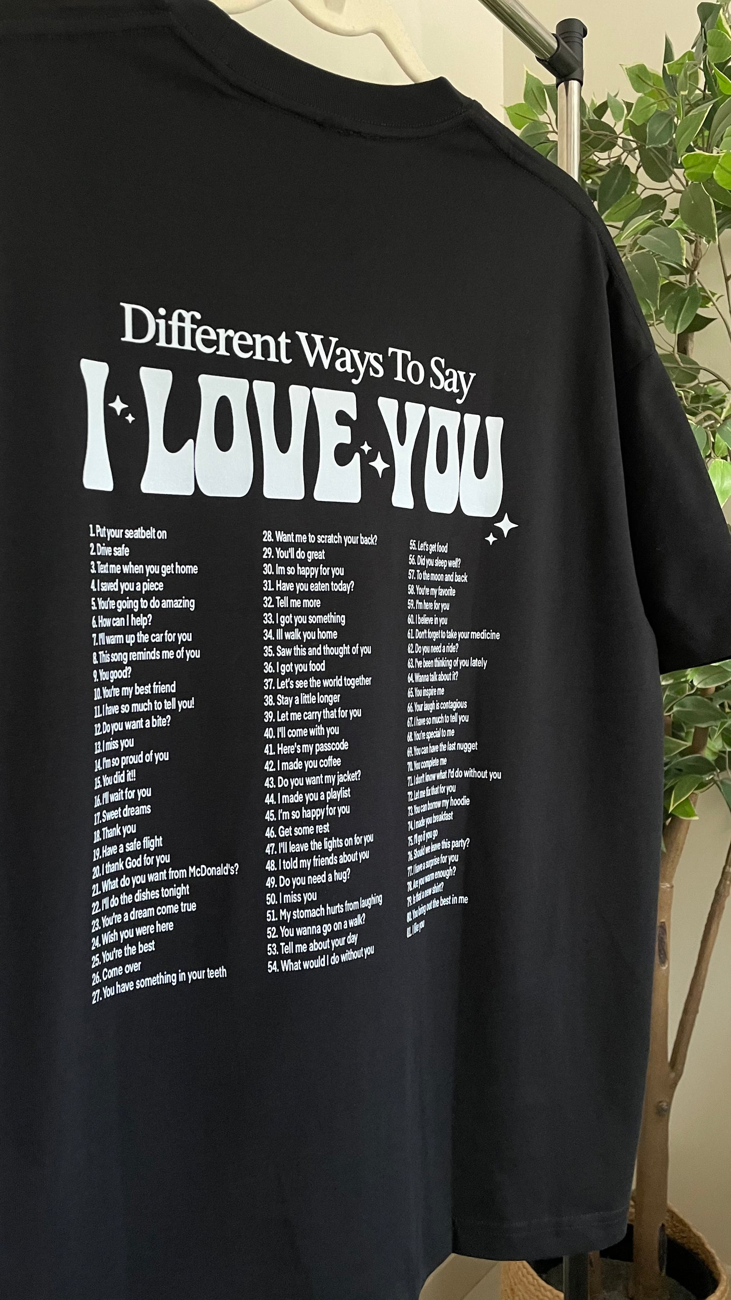 Ways to say ILU T-shirt