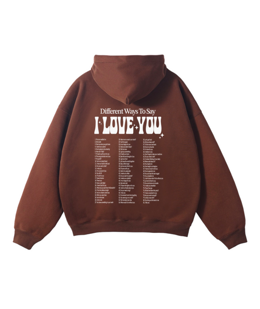 Ways to say ILU hoodie