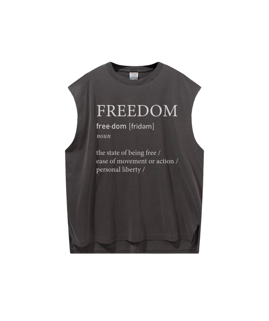 freedom sleeveless T-shirt