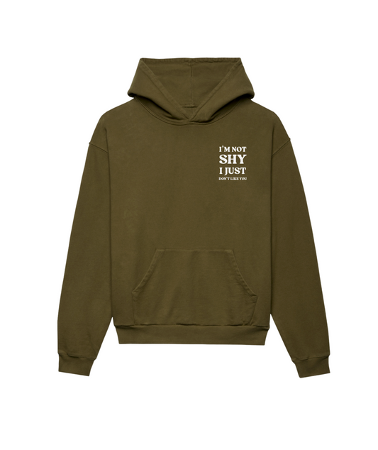 not shy hoodie